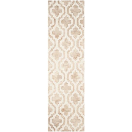 Safavieh 2 ft.-3 in. x 10 ft. Dip Dye Hand Tufted Runner Rug, Beige and Ivory DDY537G-210
